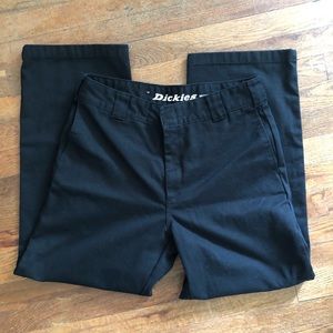 Dickies Worker Crop Rolled Hem Pants in Black Size 11/30